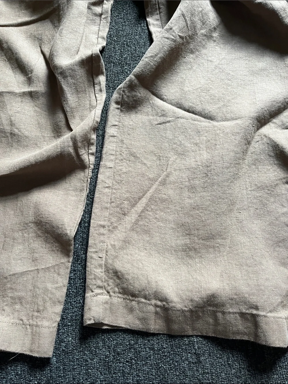 Zara Men’s Linen-Blend Drawstring Chinos — Light Tan